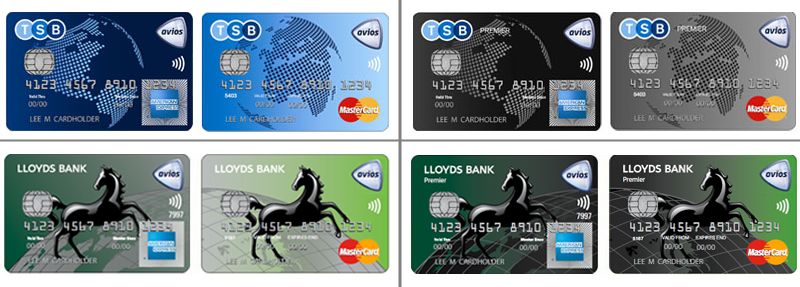 Lloyds Bank and TSB Bank Avios.com credit cards